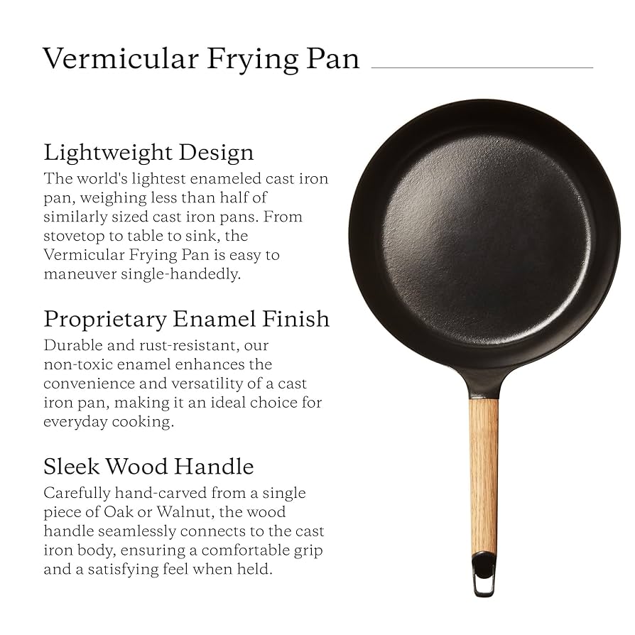 Amazon.com: Vermicular Frying Pan with Glass Lid | 26cm